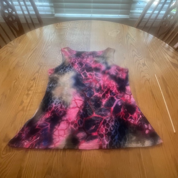 David Cline Crushed Button Down Shirt snaps roll up sleeve w Tank Top Twinset - Picture 12 of 13